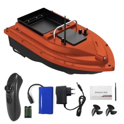 Bateau d'appâtage télécommandé noir – image 3