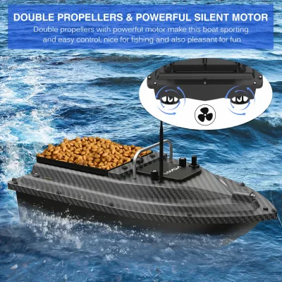 Bateau lanceur d'appâts GPS télécommandé