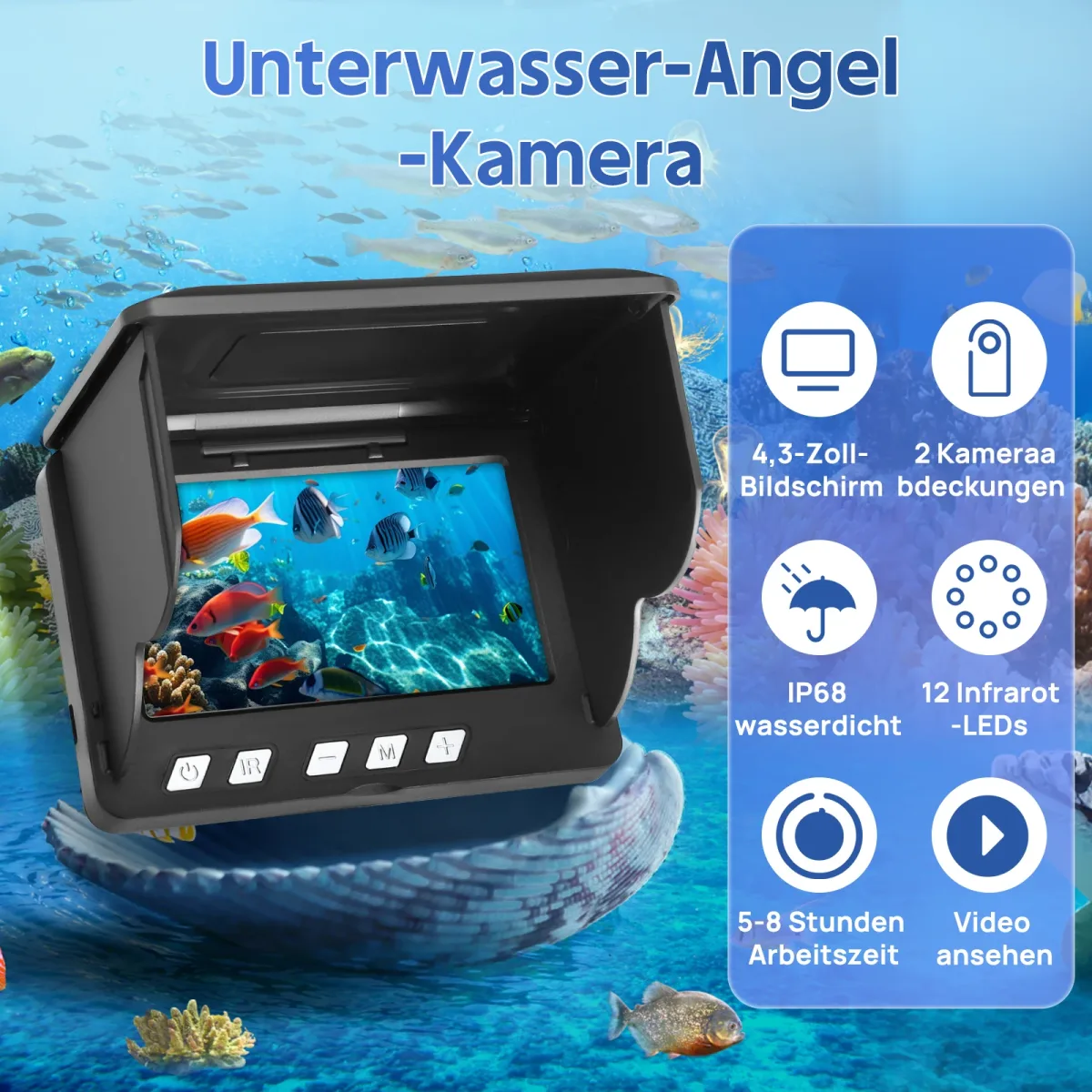 Caméra sous-marine portable de pêche