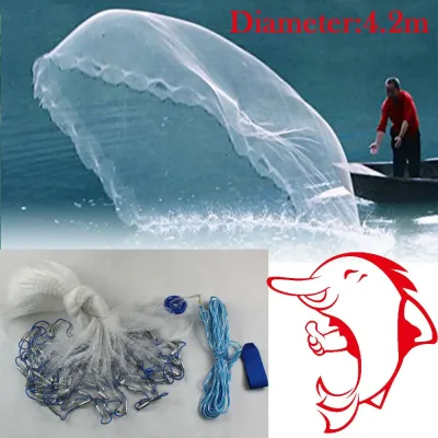 Épervier de pêche rond en nylon, 4,2 m