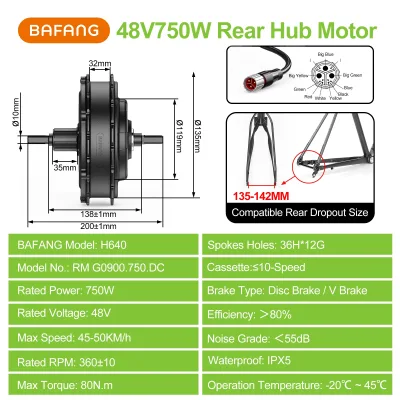 Kit de conversion vélo électrique 750 W – image 3