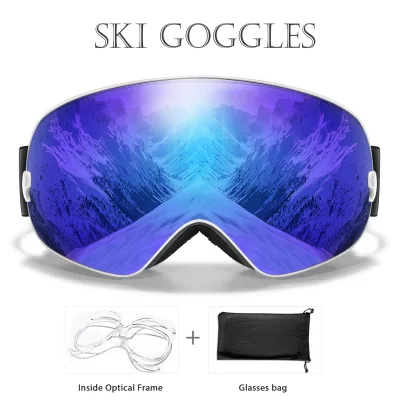 Lunettes de ski anti-buée, monture TPU
