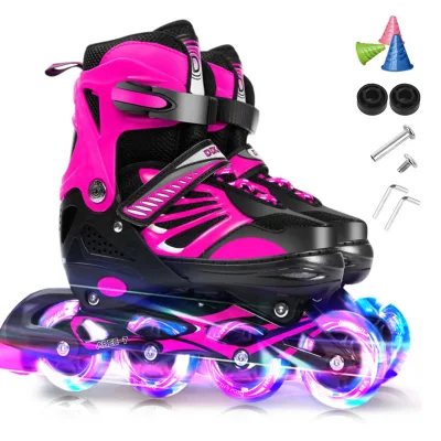 Patins à roulettes ajustables lumineux – image 3