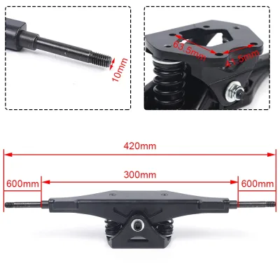Roues tout-terrain pour longboard noir – image 3