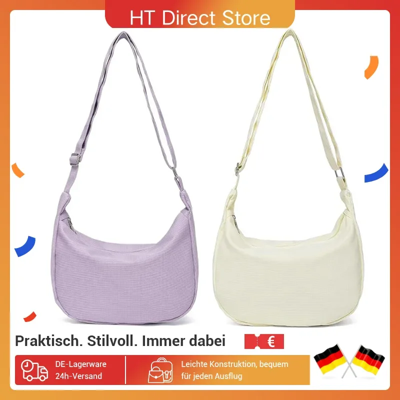 Sac à bandoulière croissant, lot de 2 pièces