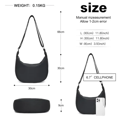 Sac à bandoulière croissant, lot de 2 pièces – image 2