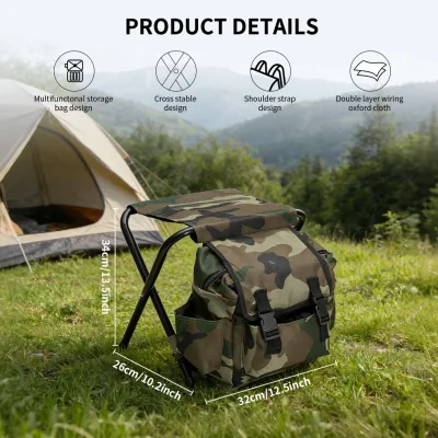Sac à dos tabouret pliant en tissu Oxford – image 2