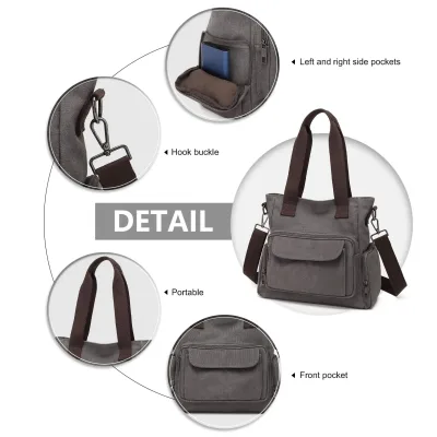 Sac fourre-tout en toile à bandoulière – image 2