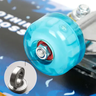 Skateboard complet en érable, bleu – image 3