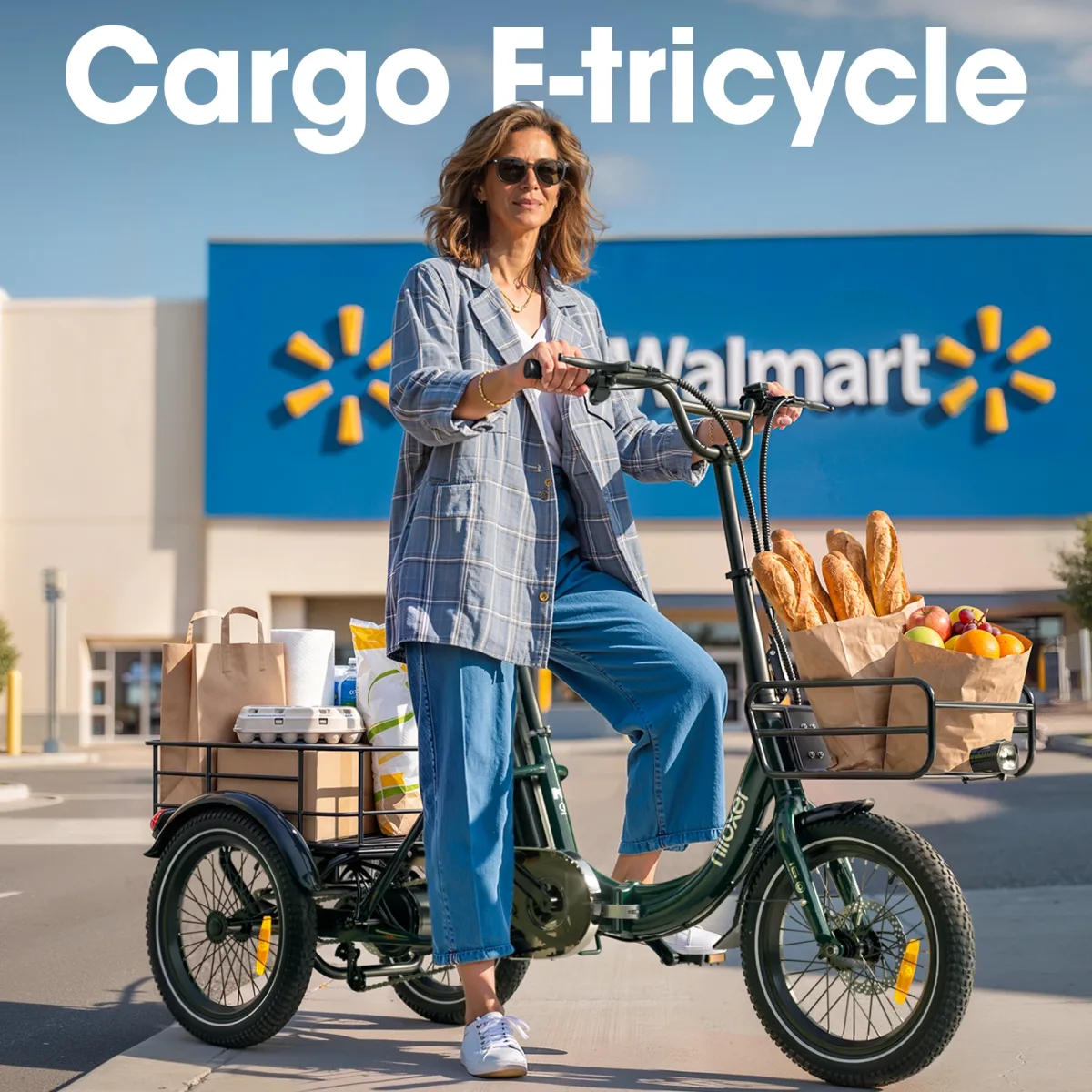 Tricycle électrique pliable en acier