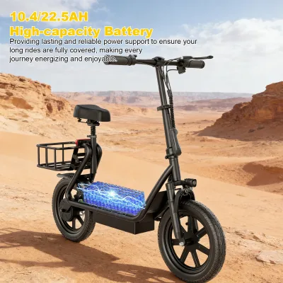 Trottinette électrique pliable à selle – image 2