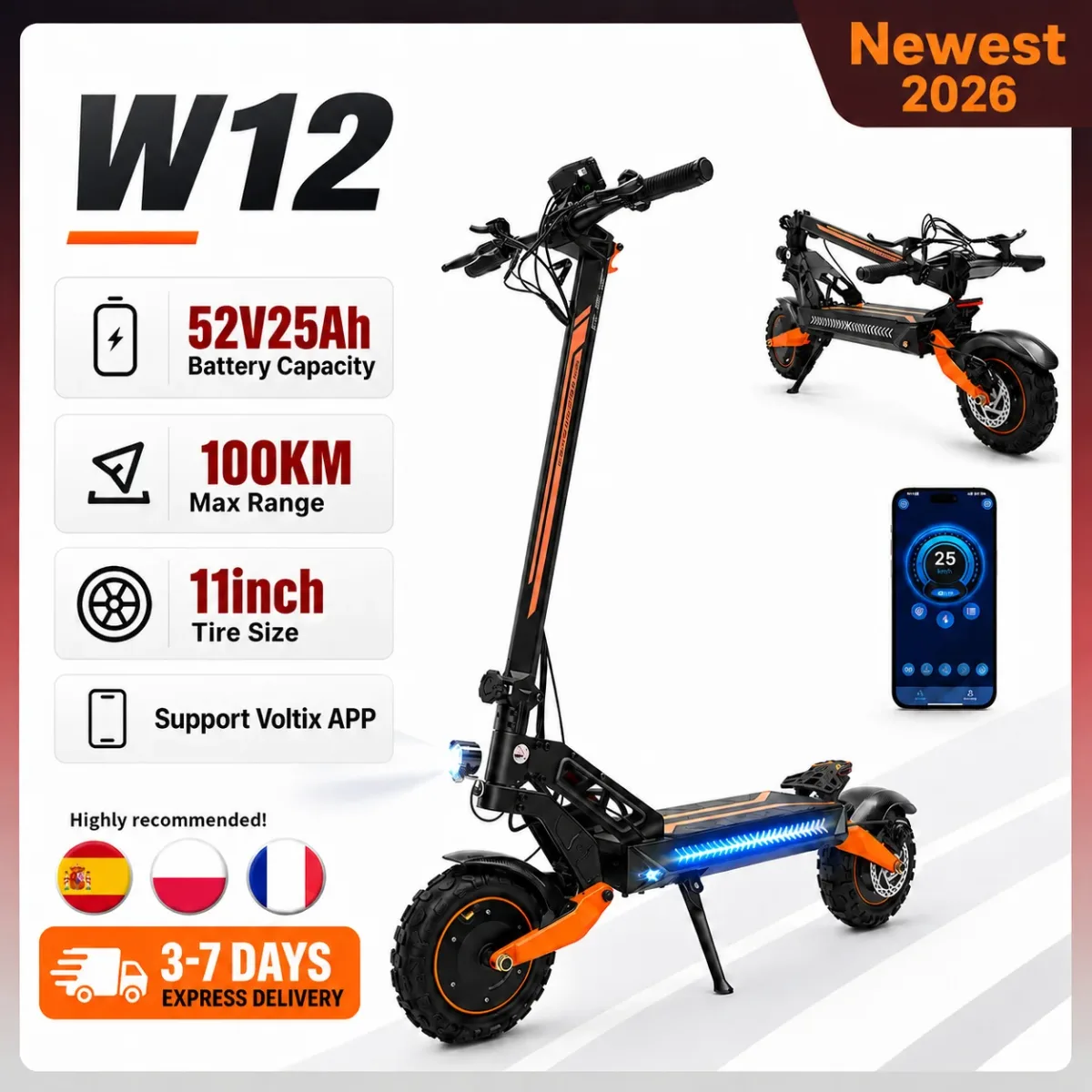 Trottinette électrique pliable tout-terrain