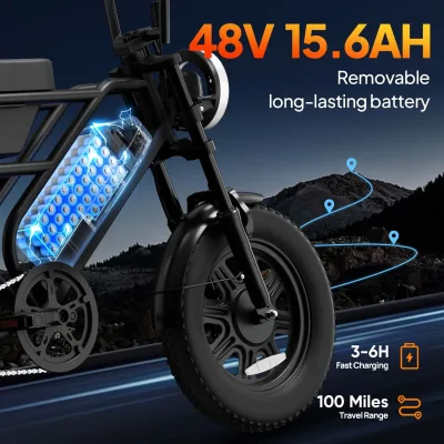 Vélo électrique à batterie amovible – image 3