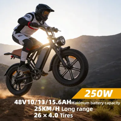 Vélo électrique tout-terrain à pneus larges – image 2
