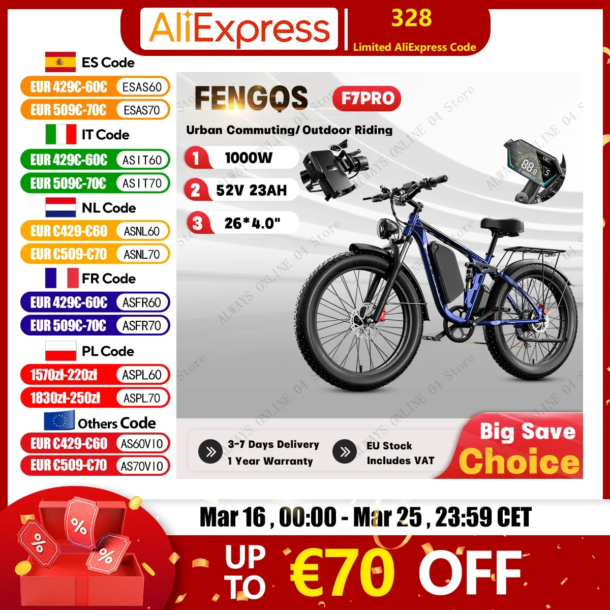 Vélo électrique tout-terrain adulte