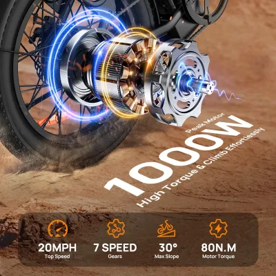 Vélo électrique urbain à roues de 51 cm – image 3